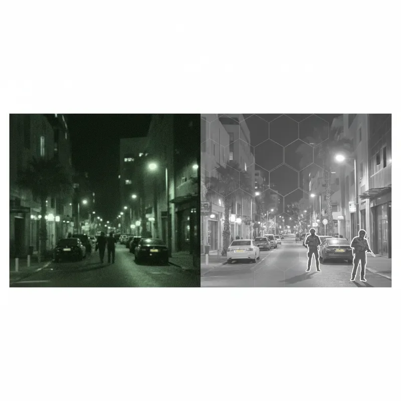 איכות צילום לילה של מצלמת אינפרא-אדום